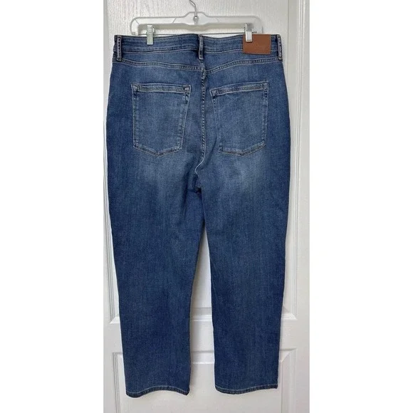 KARL LAGERFELD PARIS High Rise Embellished Skinny Jeans Coastal Blue Wash 16 New